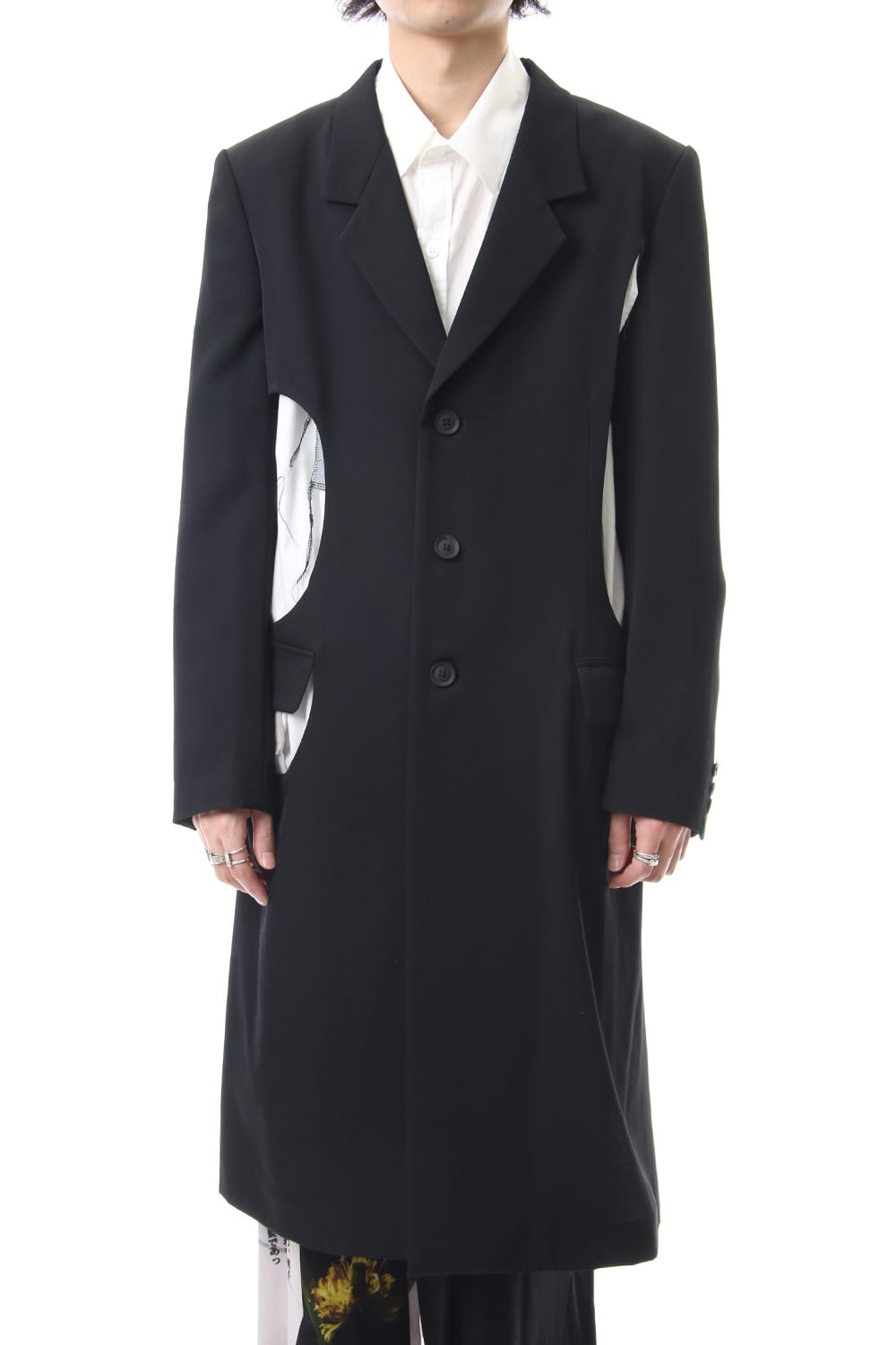 Pierced Design Long Jacket