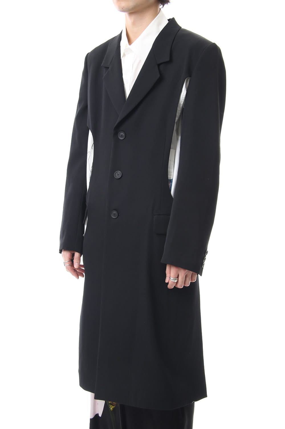 Pierced Design Long Jacket