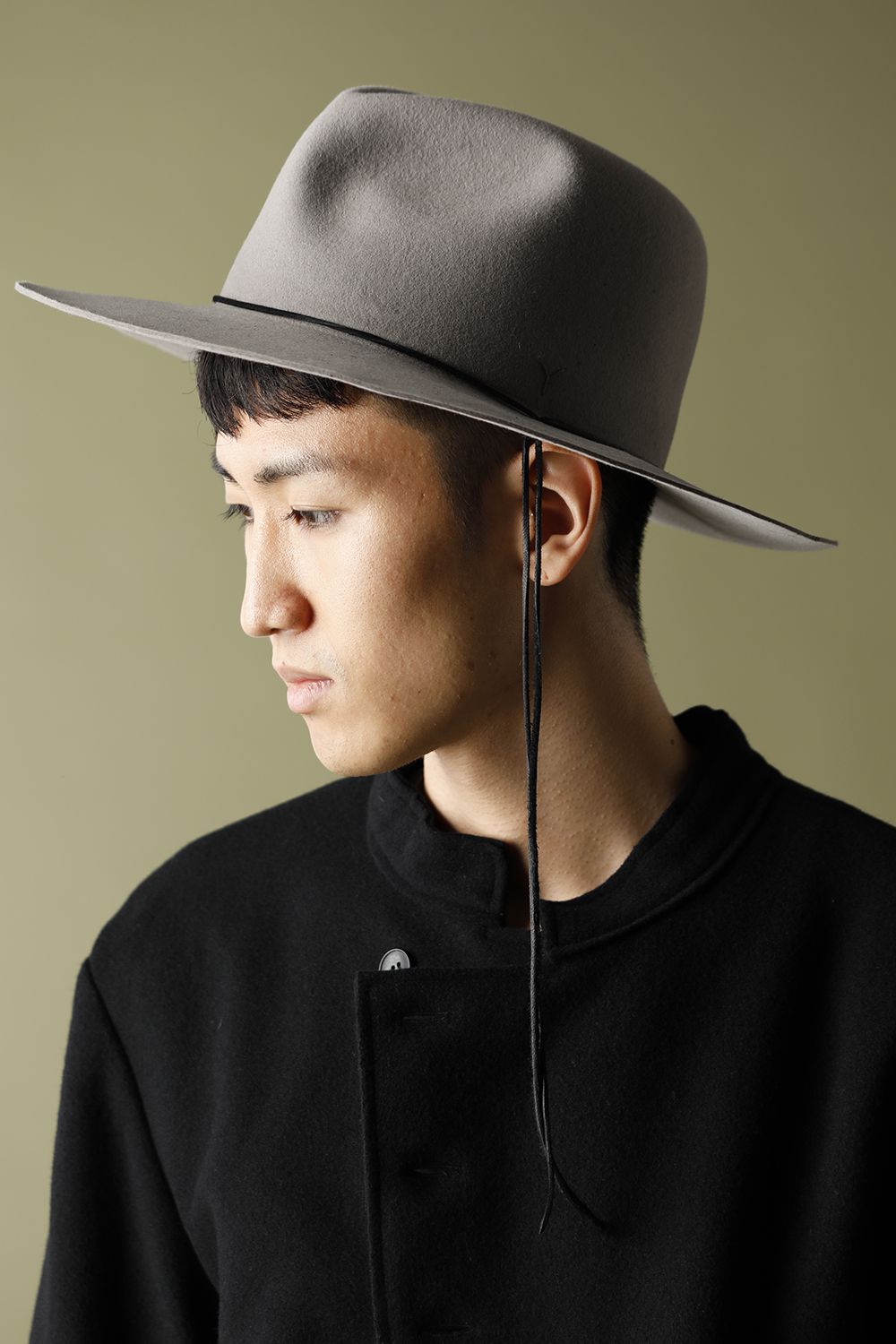 ロング ブリムハット Ash Gray