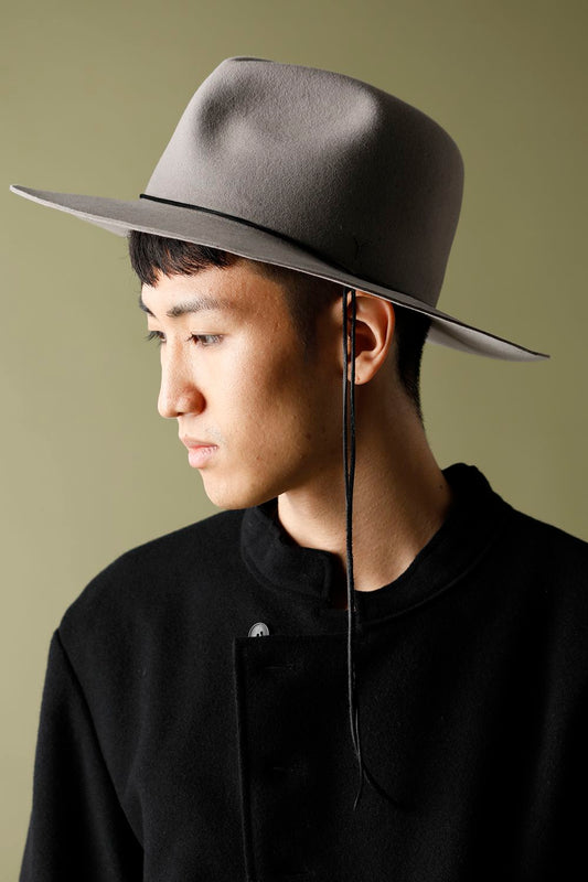 Long Brim Hat Ash Gray