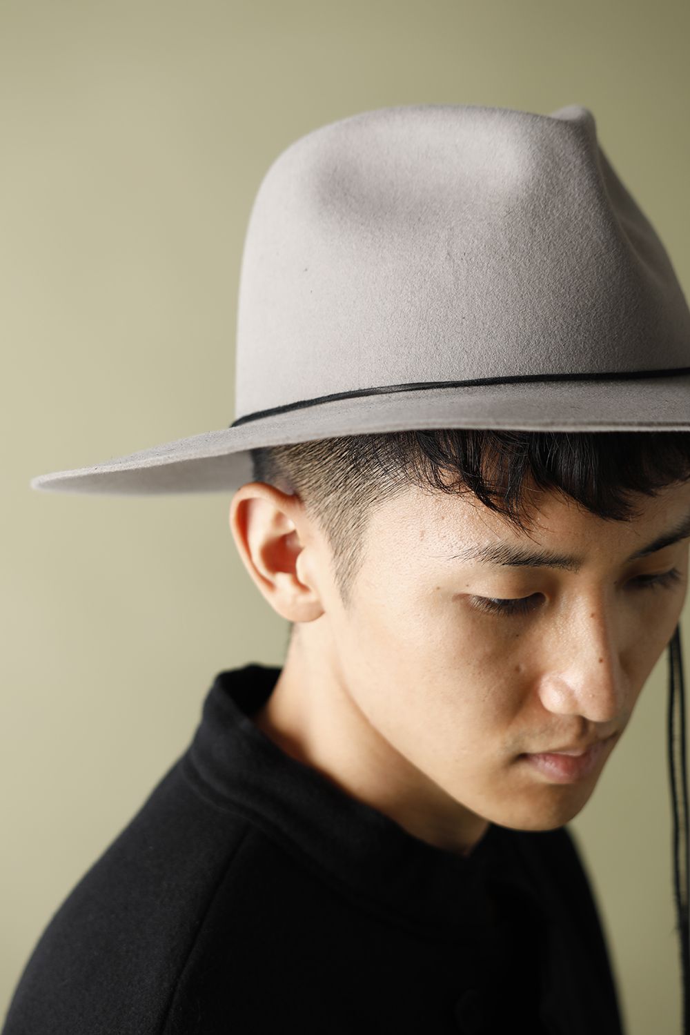 ロング ブリムハット Ash Gray