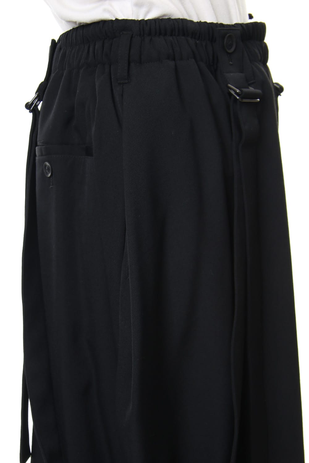 Twist Crotch Pants Wrinkled Gabardine