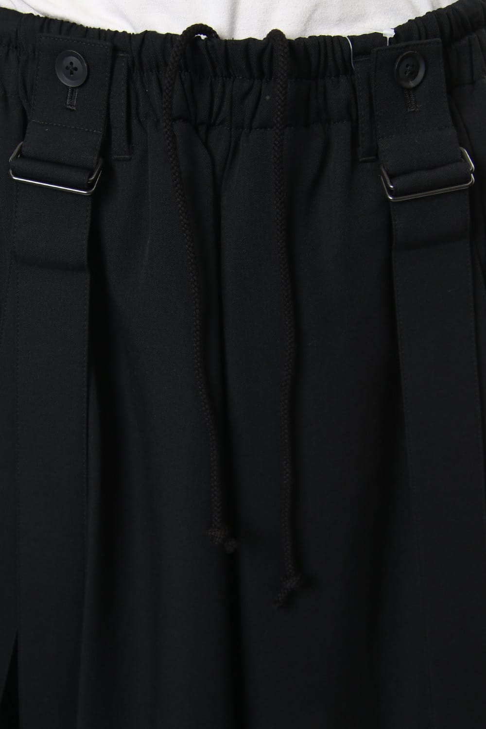 Twist Crotch Pants Wrinkled Gabardine