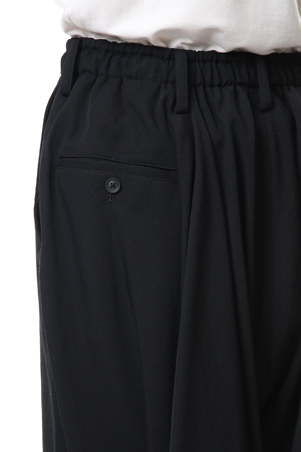 KARASU Pants Wrinkled Gabardine