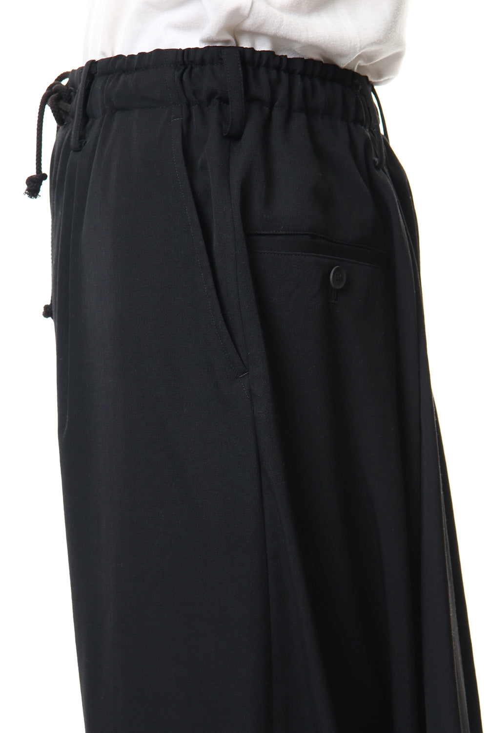 KARASU Pants Wrinkled Gabardine