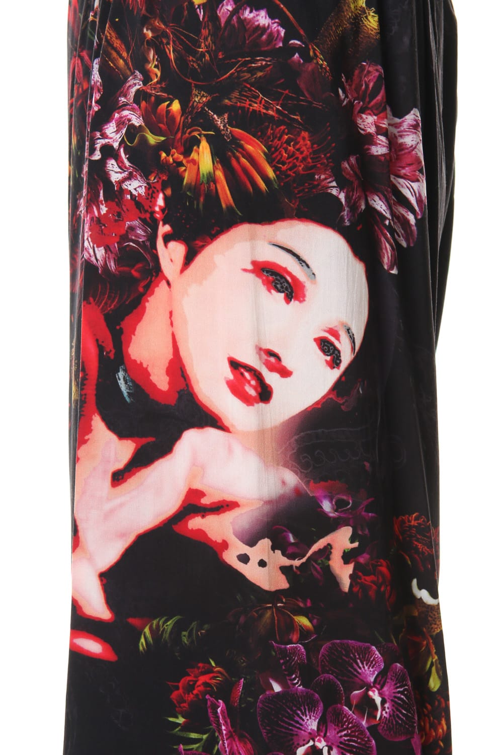 Gather Drawstring Pants Print A