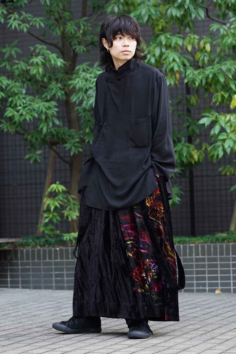 Print Twist Crotch Pants