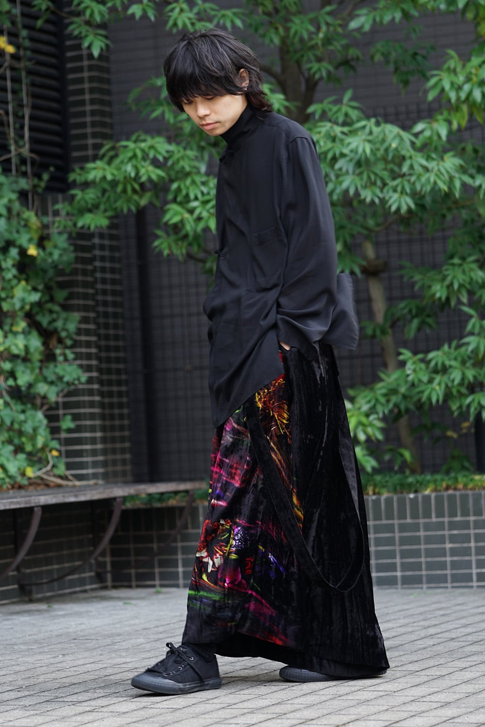 Print Twist Crotch Pants