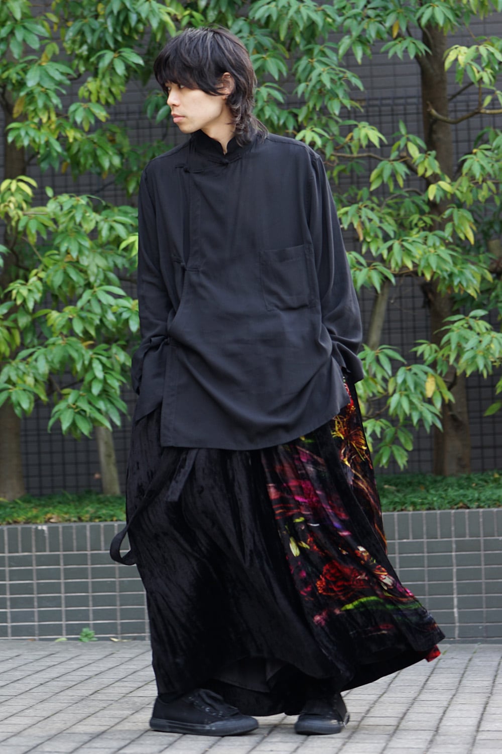 Print Twist Crotch Pants