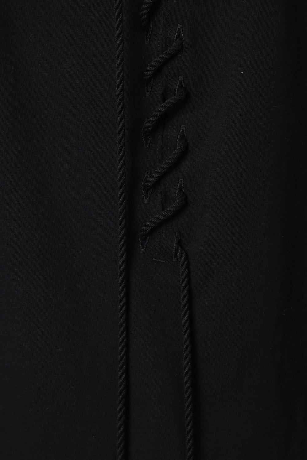 Lace Up Round Neck Short Sleeve T Shirt