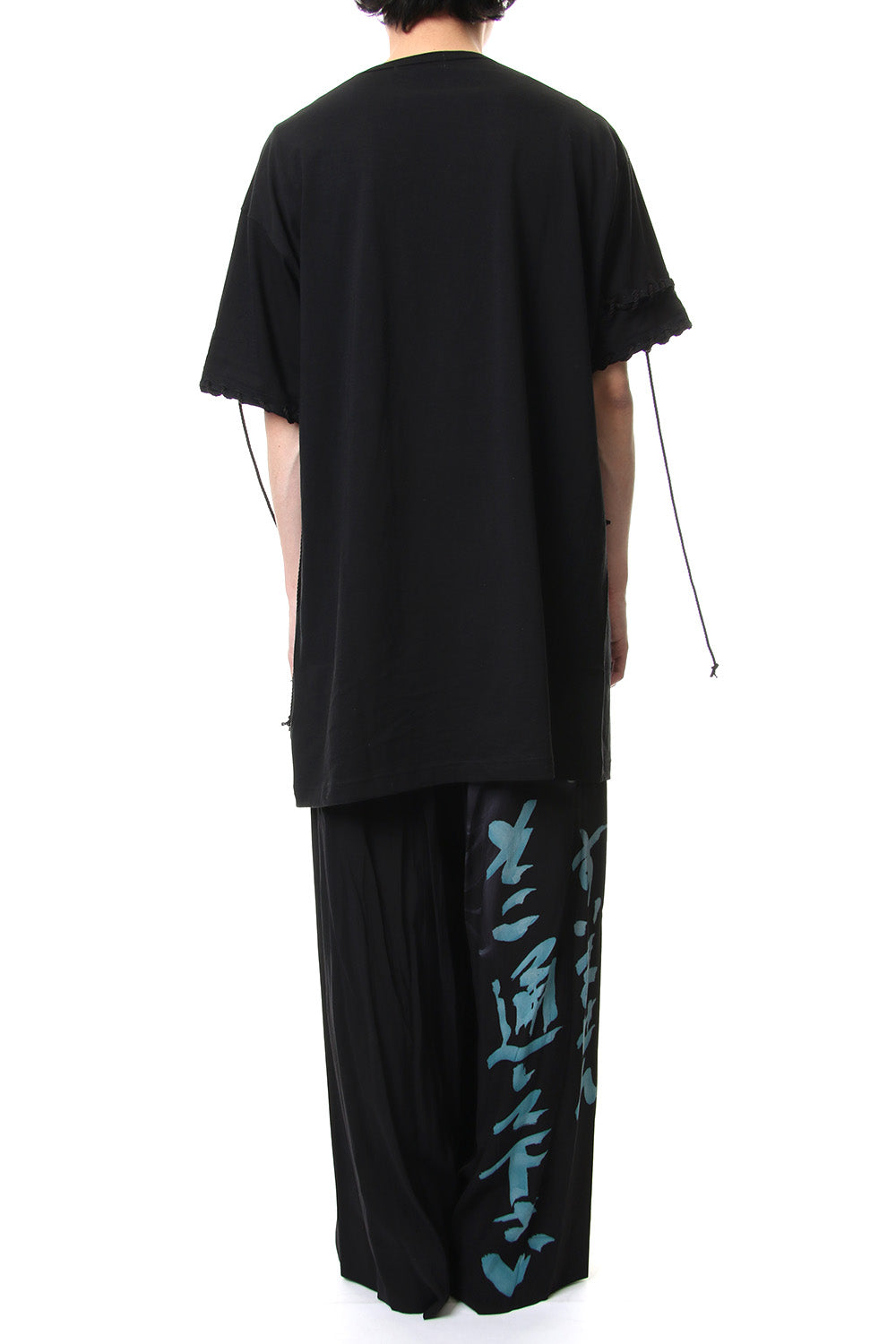 Lace Up Round Neck Short Sleeve T Shirt