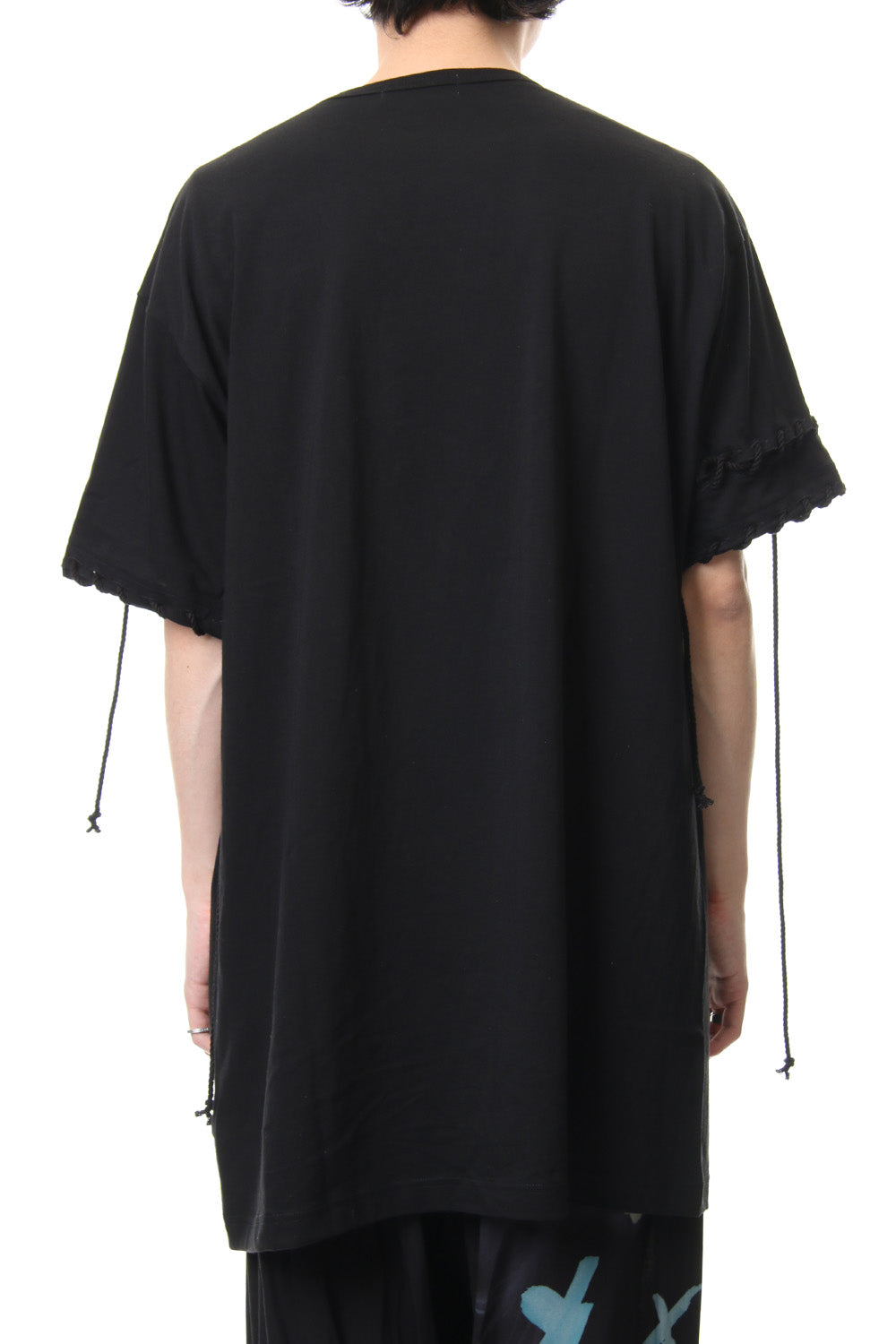 Lace Up Round Neck Short Sleeve T Shirt