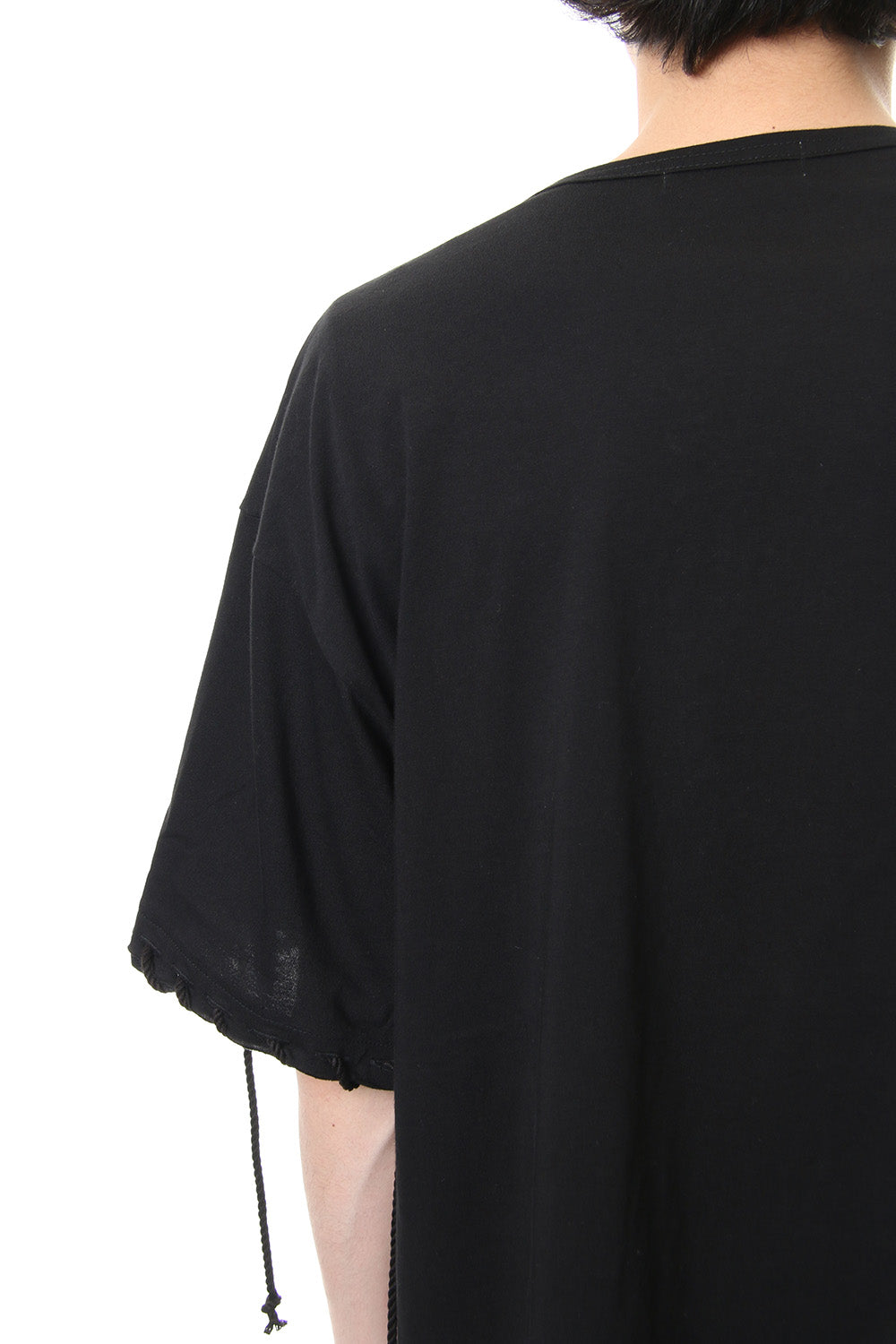 Lace Up Round Neck Short Sleeve T Shirt