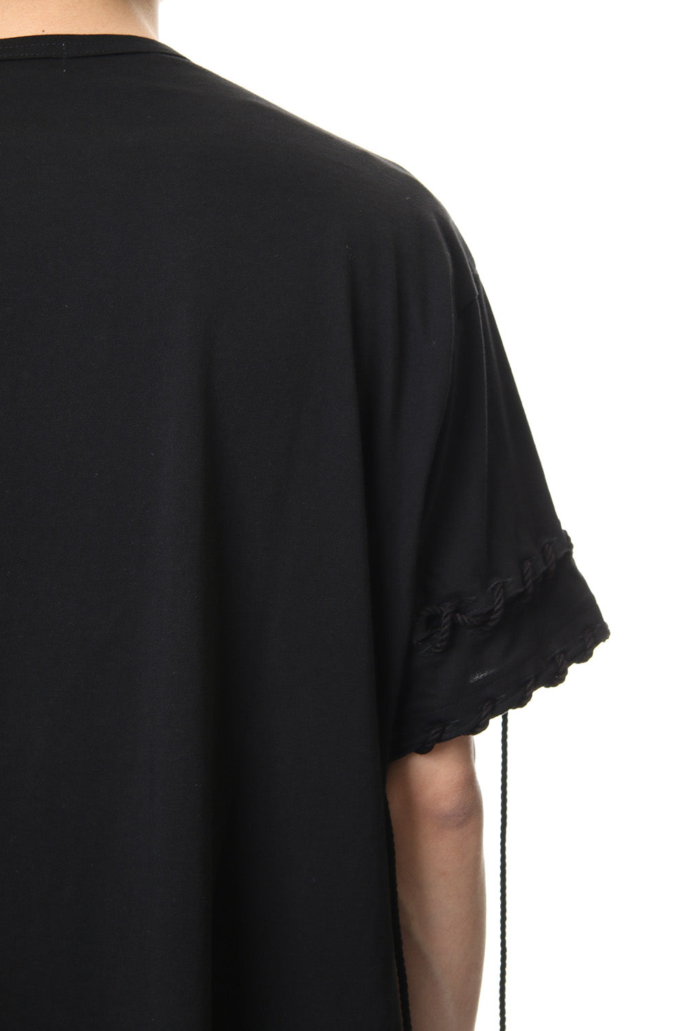 Lace Up Round Neck Short Sleeve T Shirt