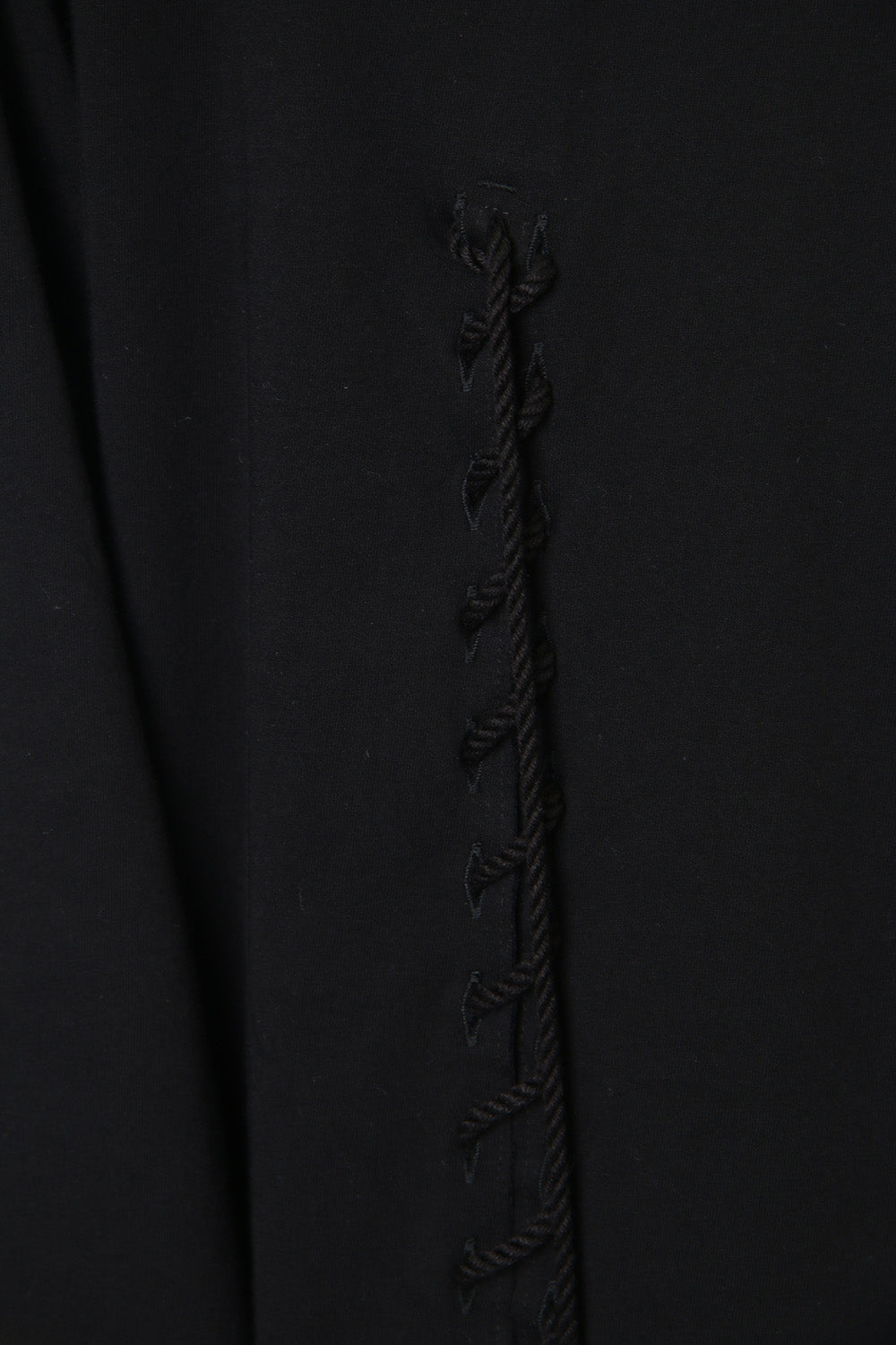 Lace Up Round Neck Long Sleeve T Shirt