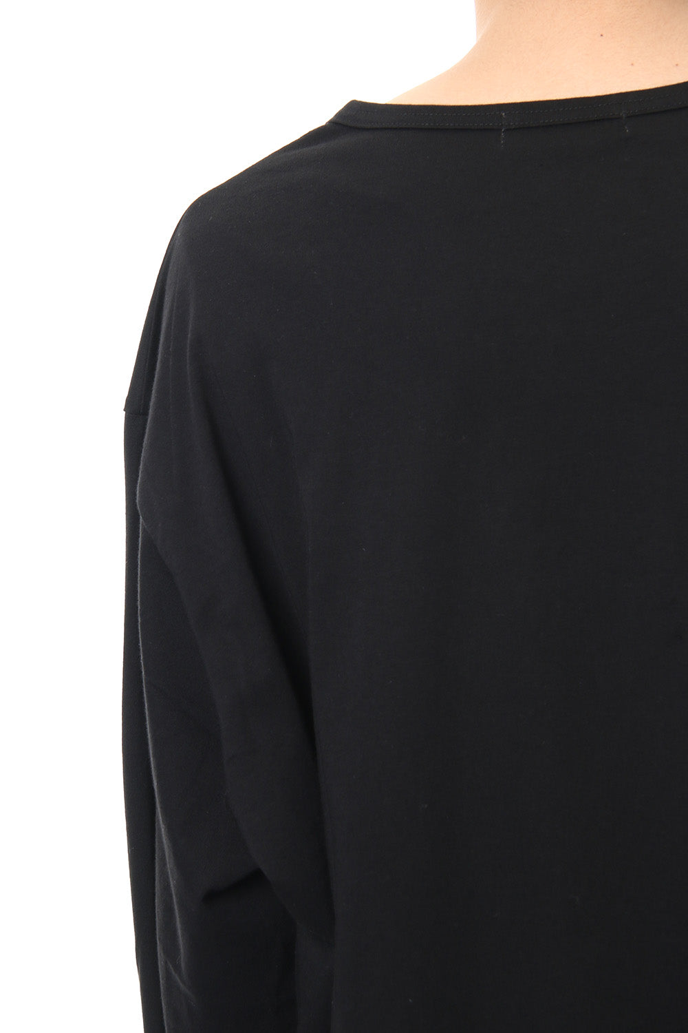 Lace Up Round Neck Long Sleeve T Shirt