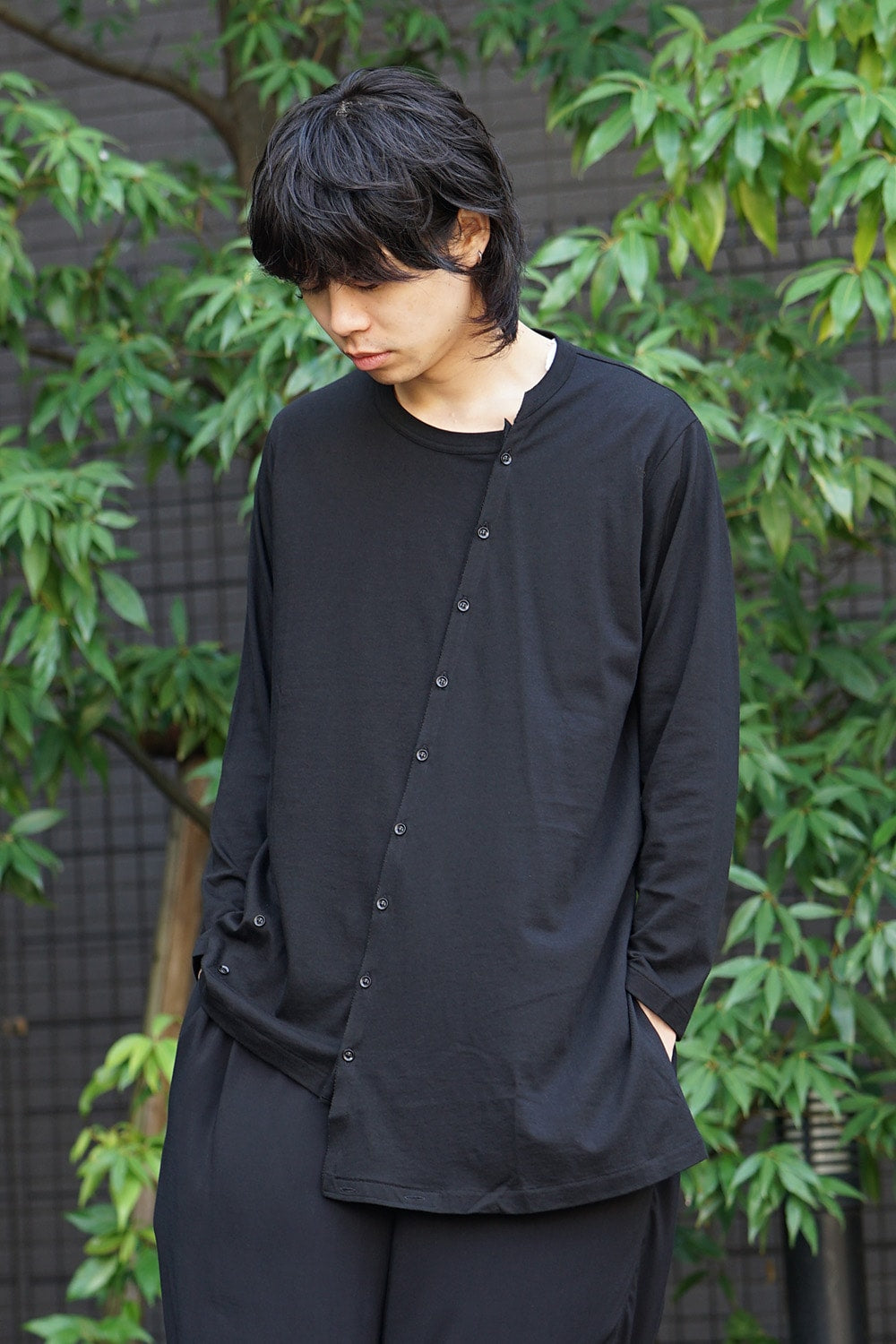 Diagonal Switch Long Sleeve Tee