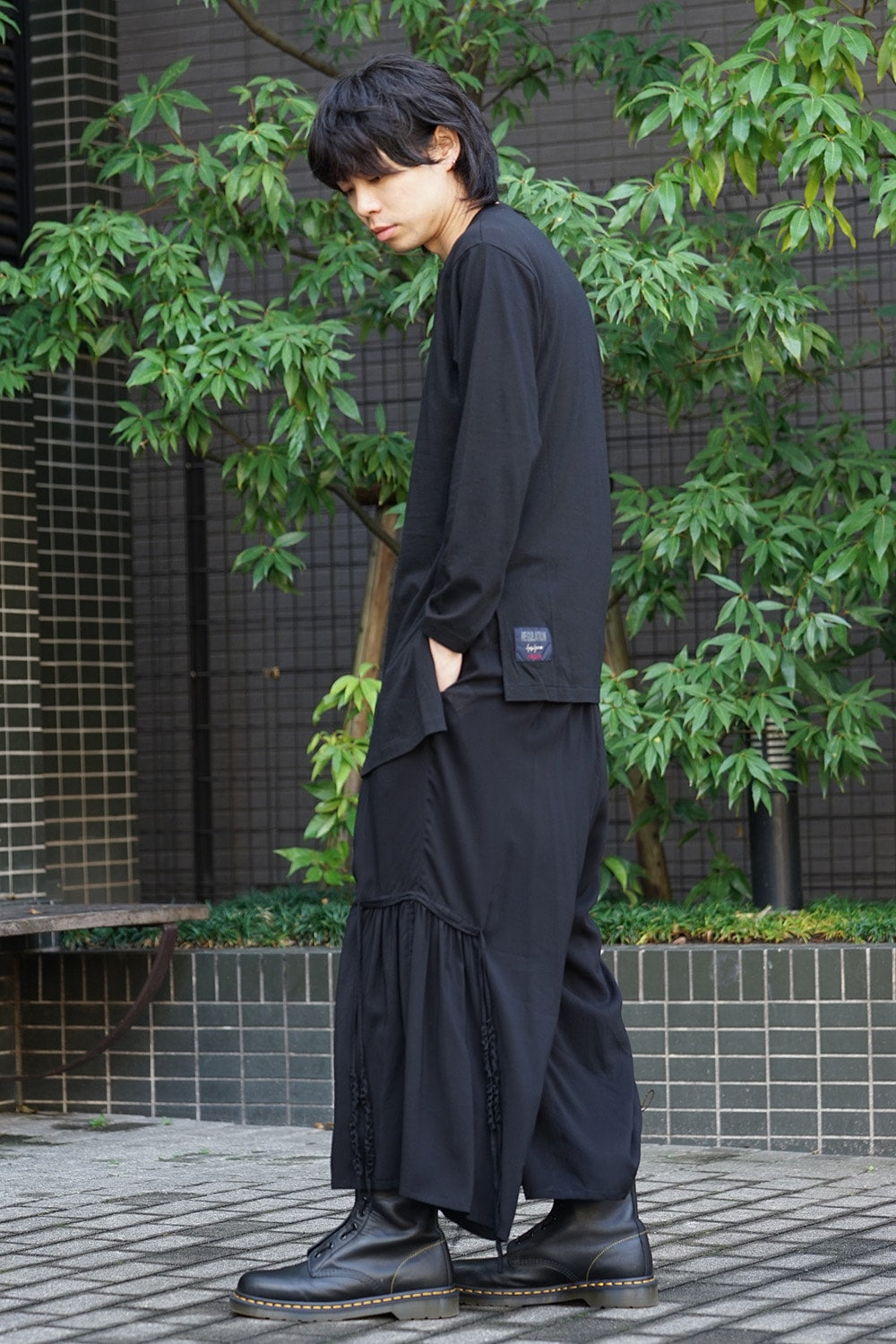 Diagonal Switch Long Sleeve Tee