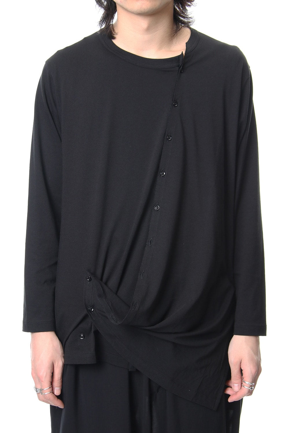 Diagonal Switch Long Sleeve Tee