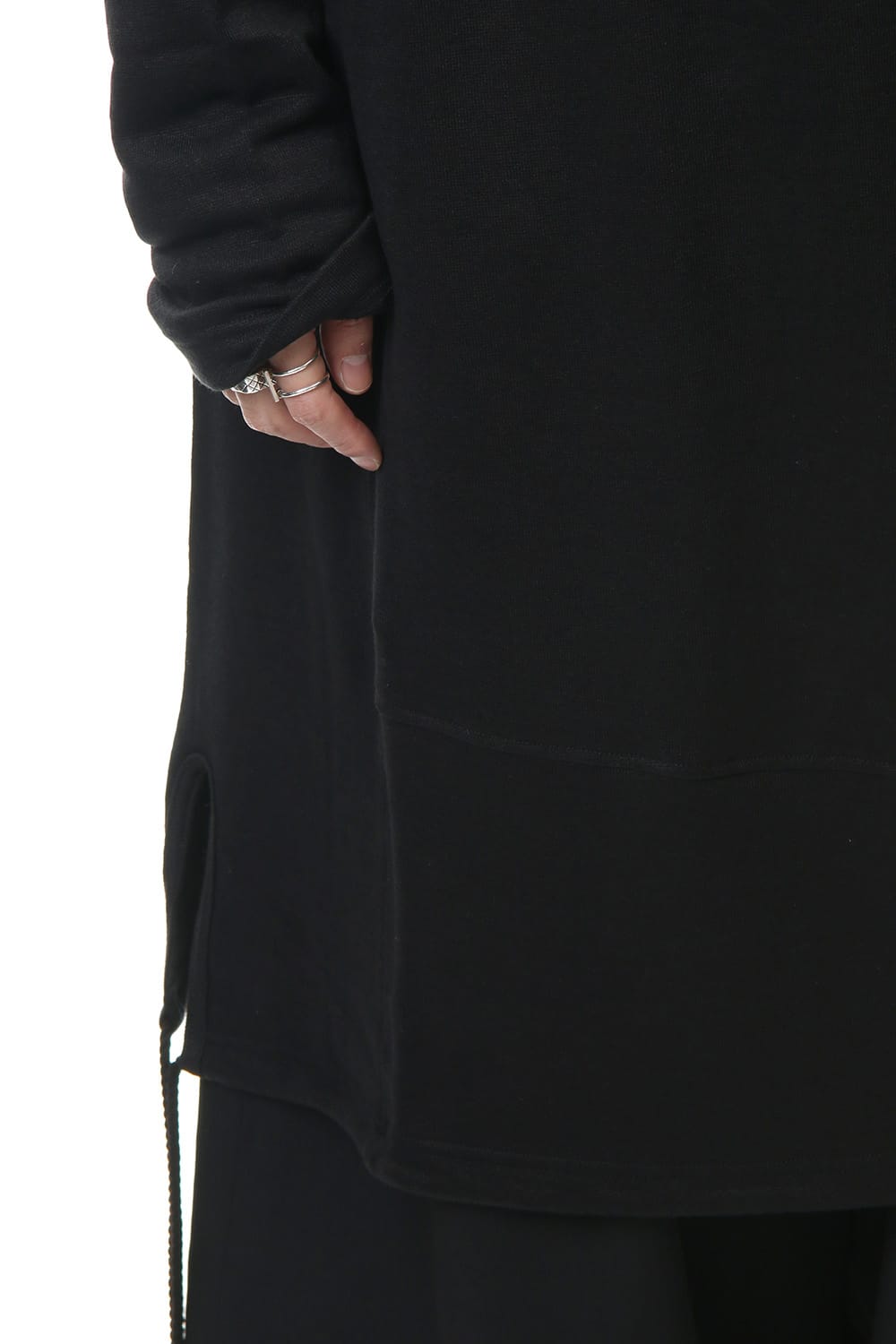 String Hem Hoodie