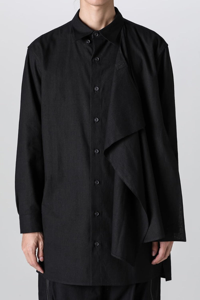 レフトサイドドレープブラウス