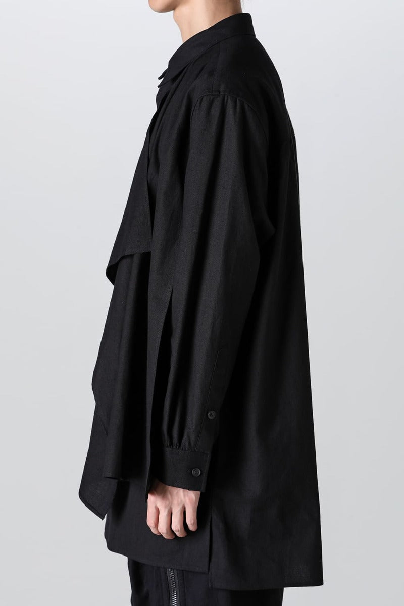 レフトサイドドレープブラウス