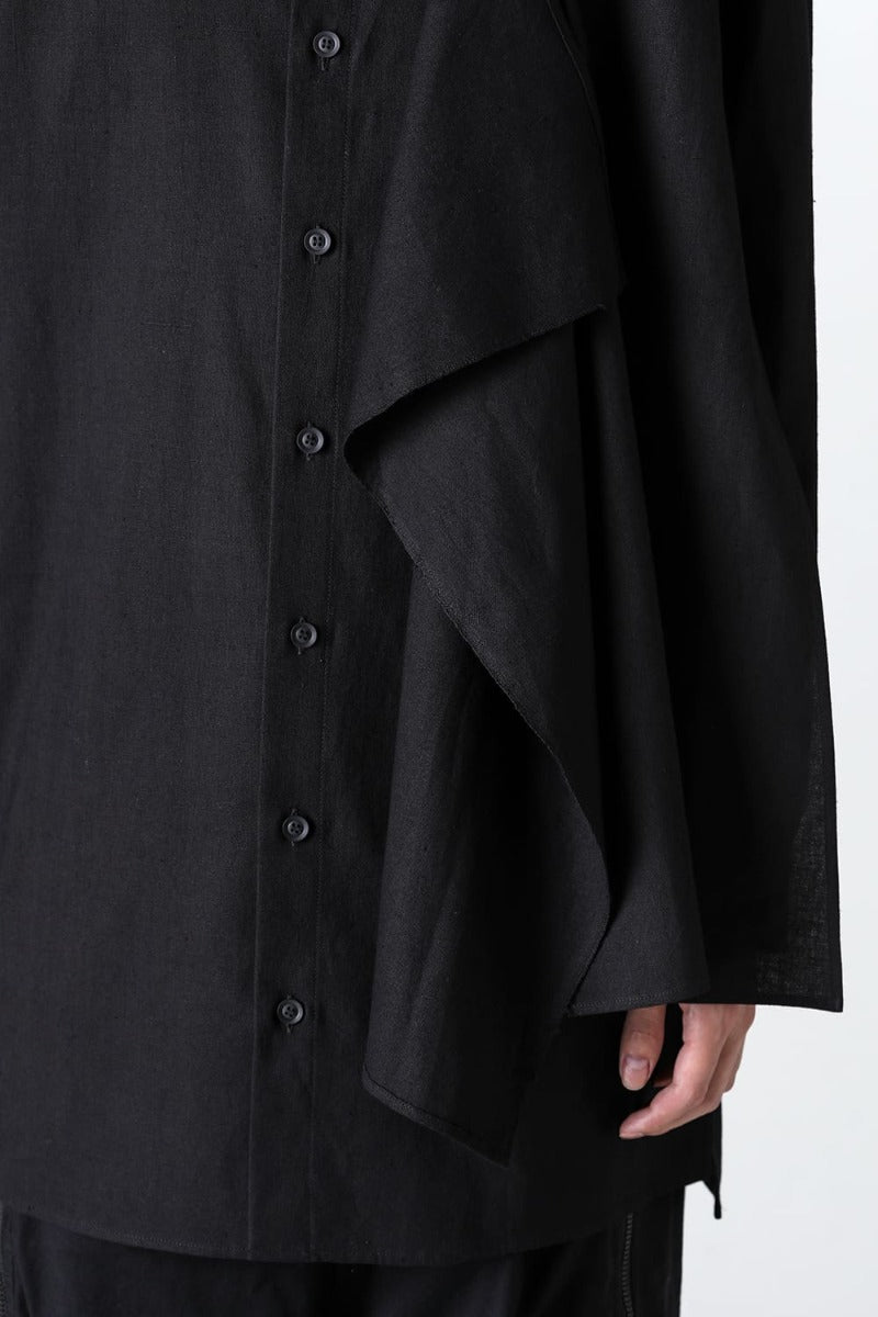 レフトサイドドレープブラウス