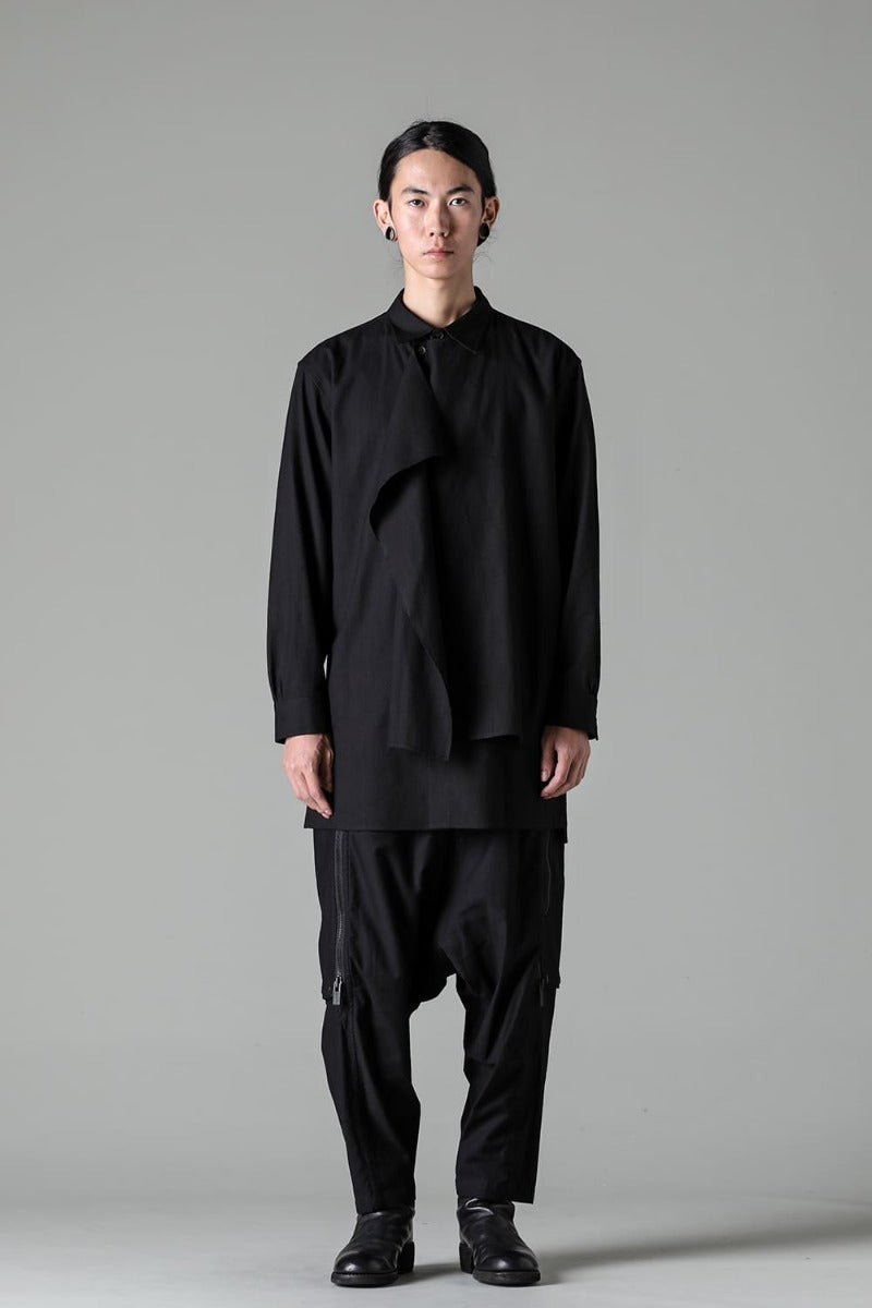 レフトサイドドレープブラウス