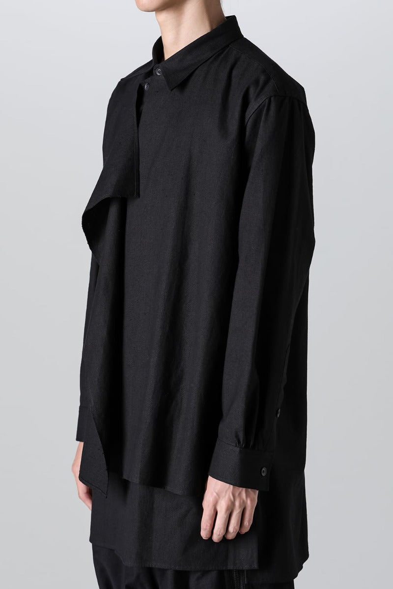 レフトサイドドレープブラウス