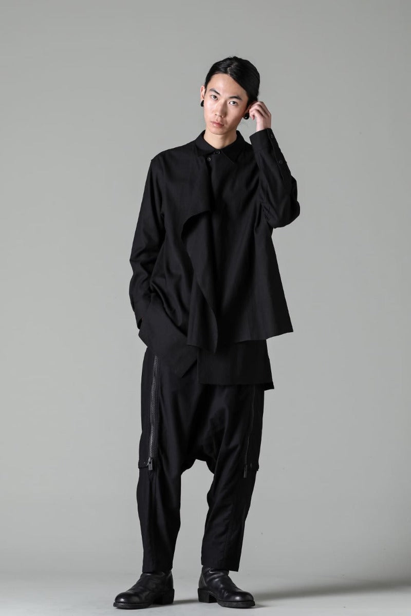 レフトサイドドレープブラウス