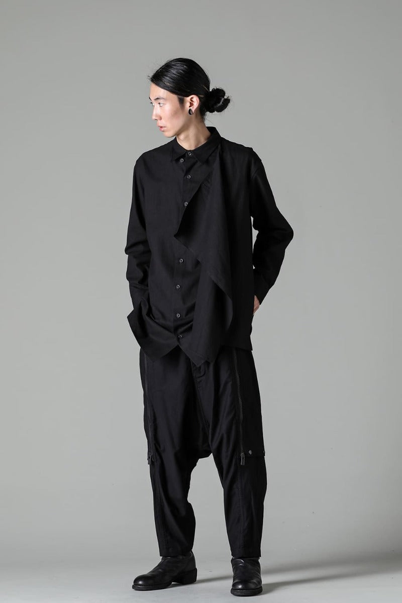 レフトサイドドレープブラウス