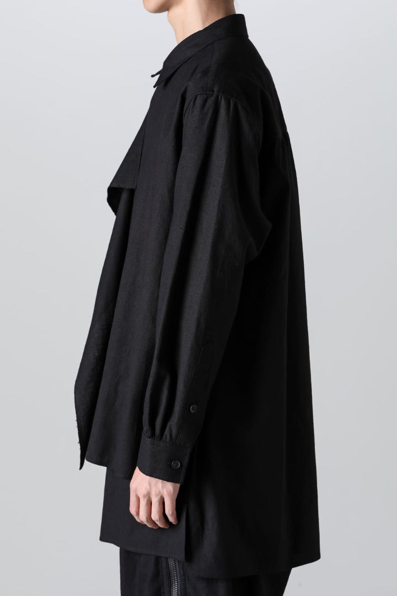 レフトサイドドレープブラウス