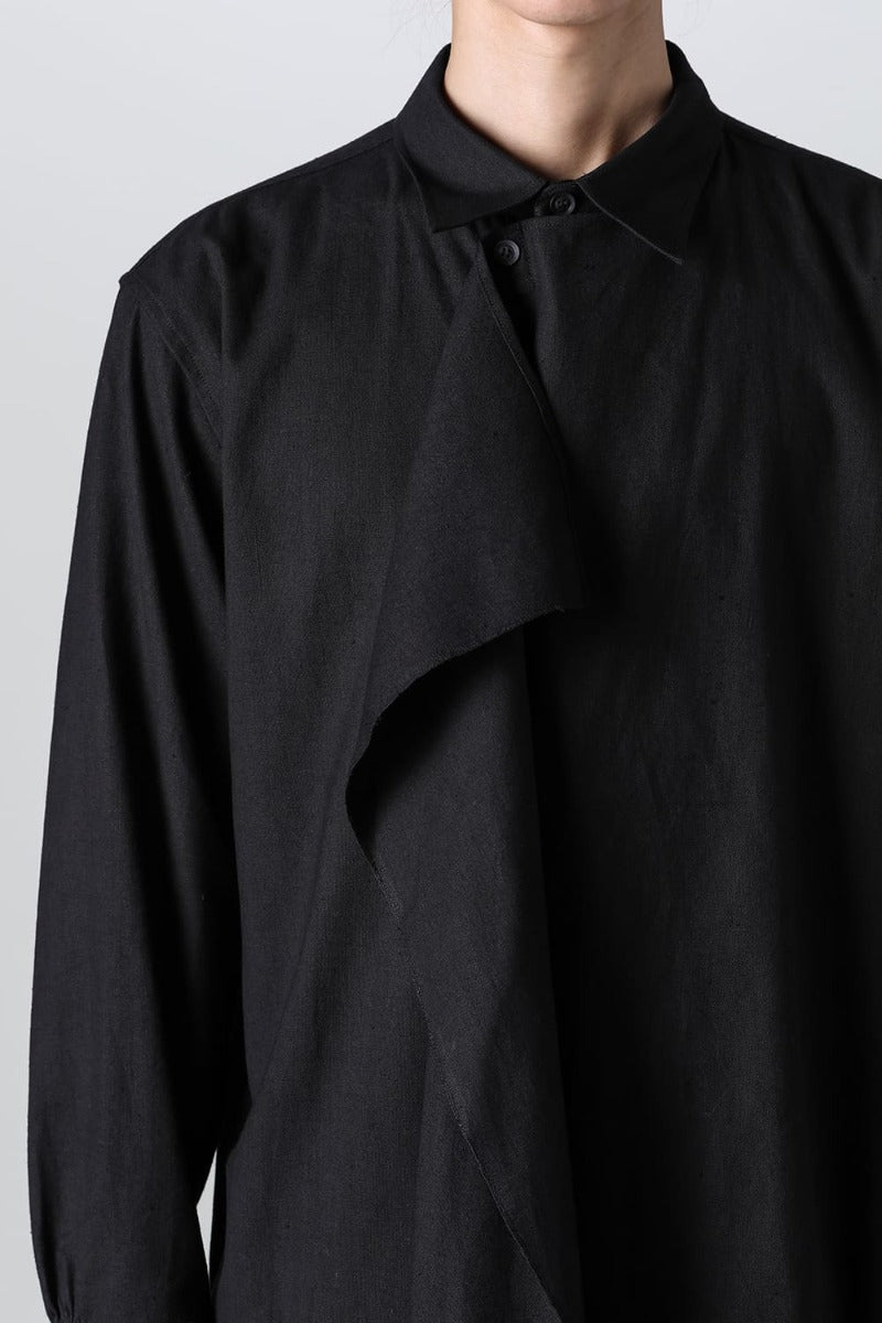 レフトサイドドレープブラウス