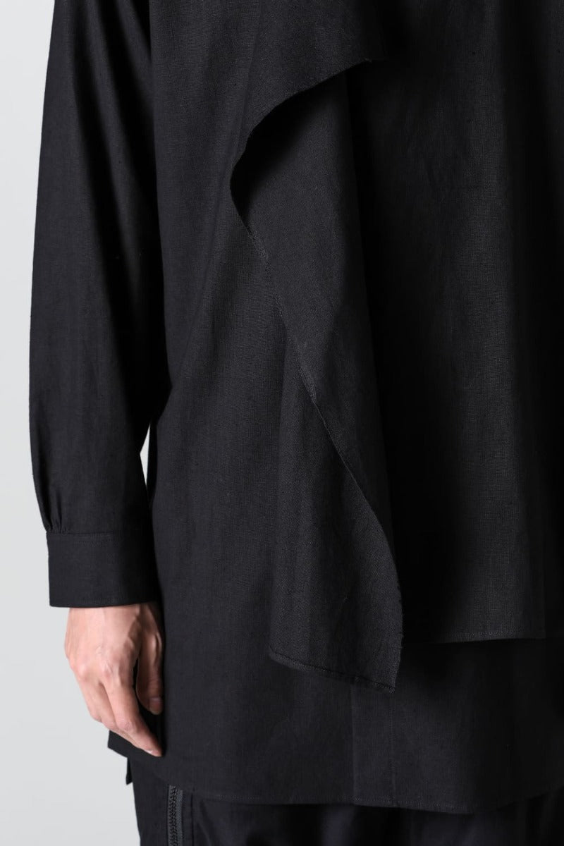 レフトサイドドレープブラウス