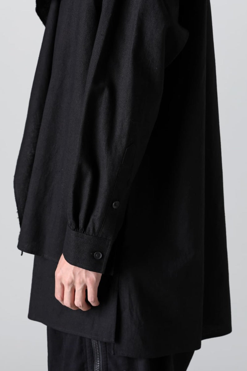 レフトサイドドレープブラウス