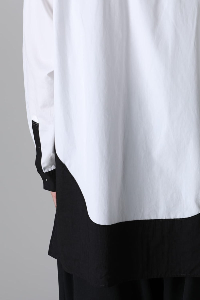 Black White Spare Colloar Blouse