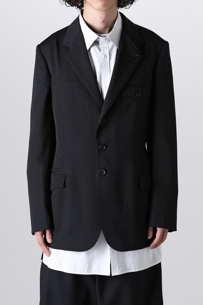 Left 2 Layered Lapel 3Button Jacket