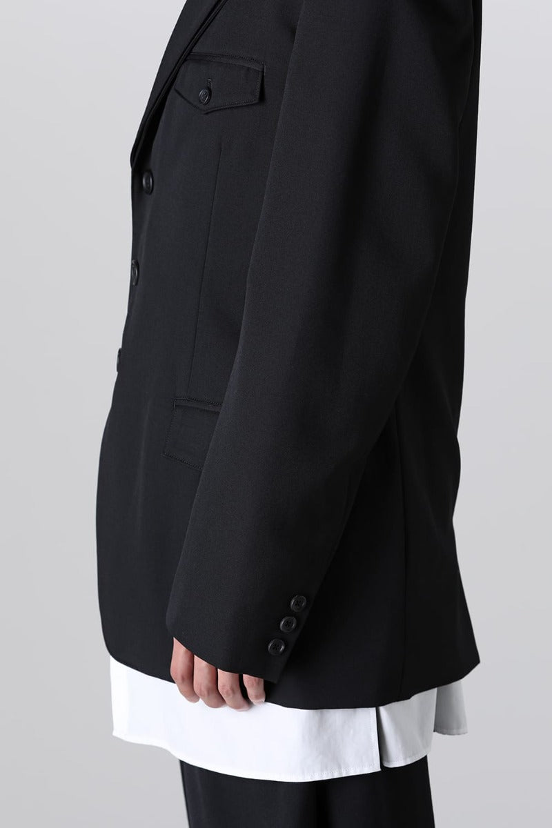 Left 2 Layered Lapel 3Button Jacket