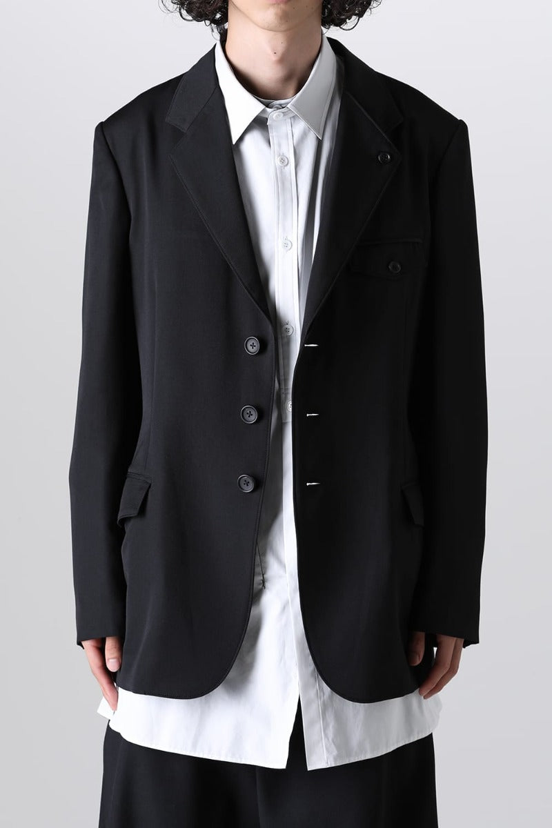 Left 2 Layered Lapel 3Button Jacket