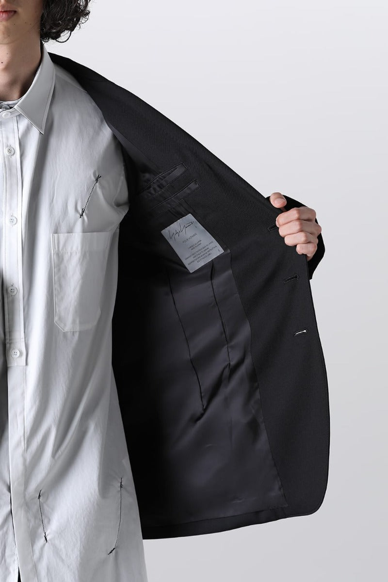 Left 2 Layered Lapel 3Button Jacket