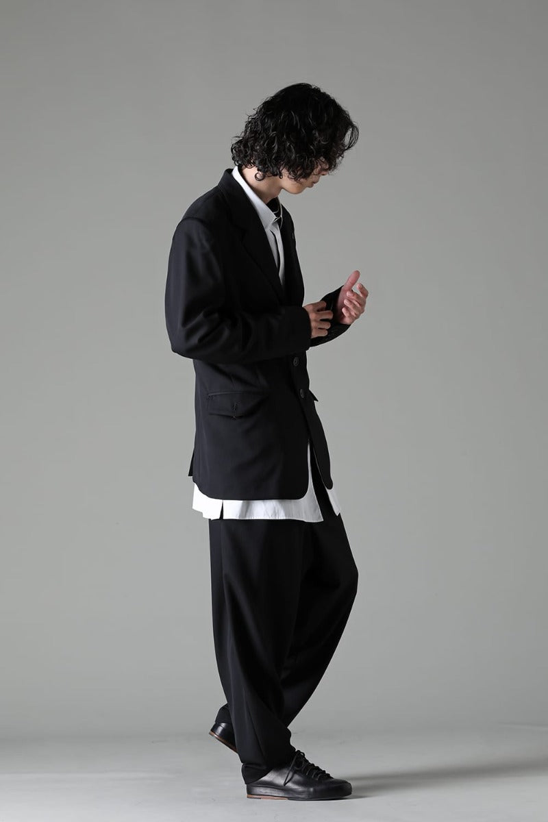 Left 2 Layered Lapel 3Button Jacket