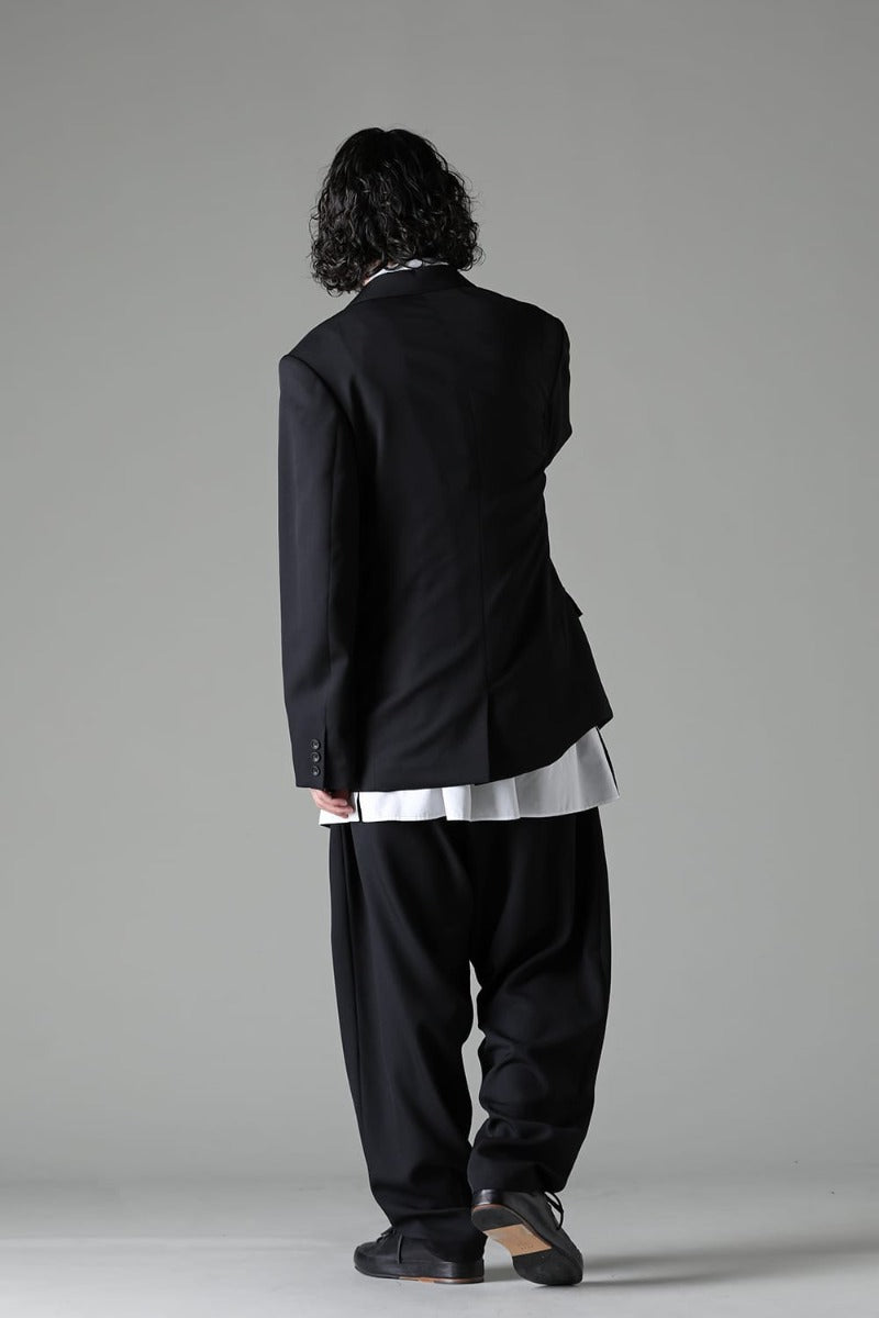 Left 2 Layered Lapel 3Button Jacket