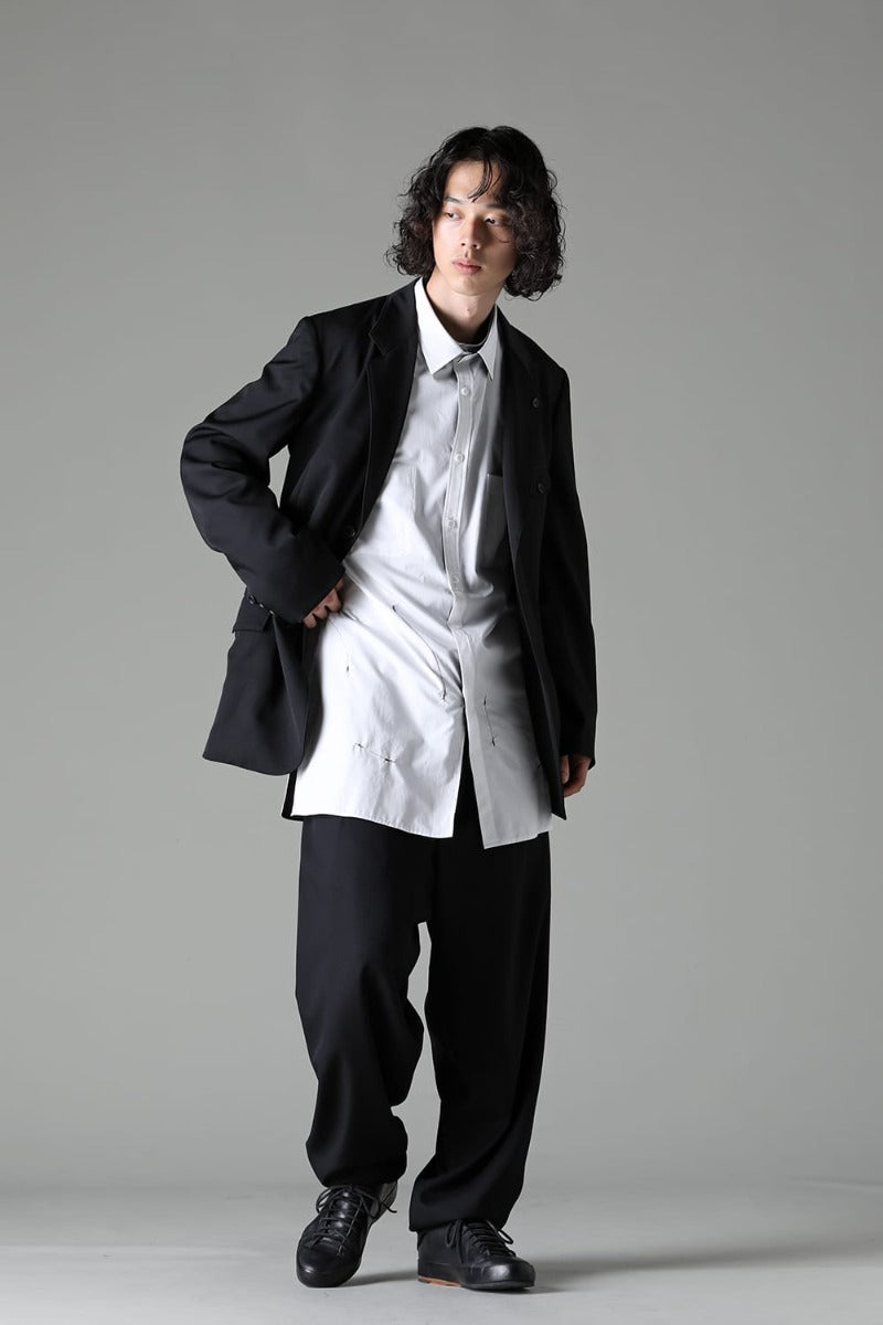 Left 2 Layered Lapel 3Button Jacket