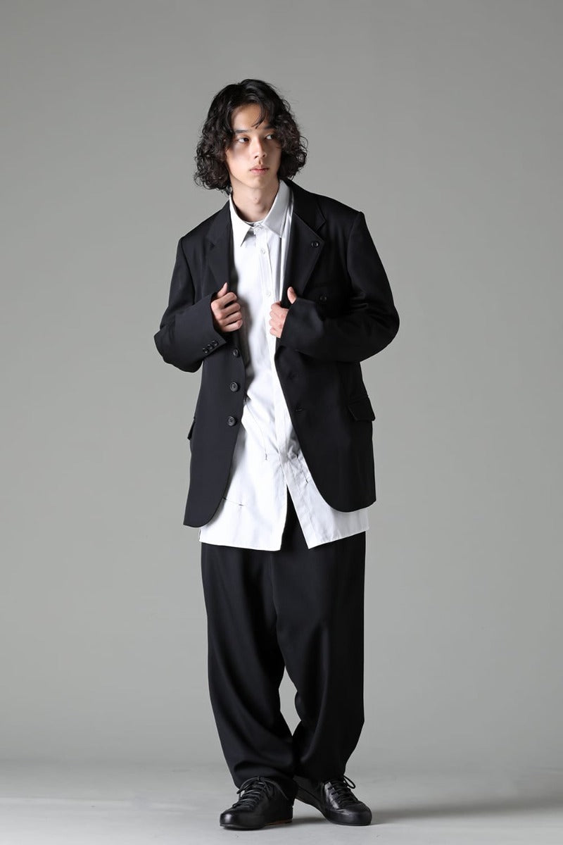 Left 2 Layered Lapel 3Button Jacket
