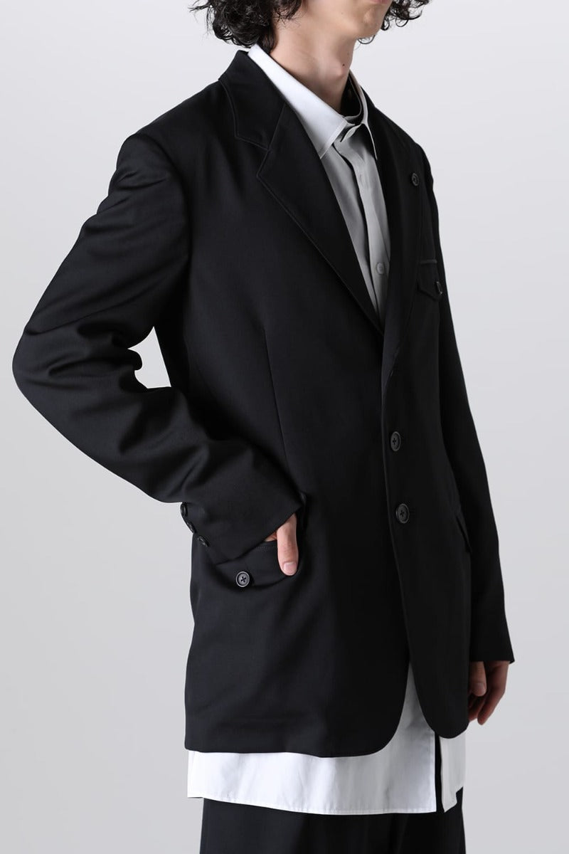 Left 2 Layered Lapel 3Button Jacket