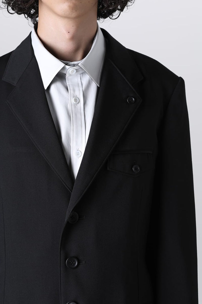 Left 2 Layered Lapel 3Button Jacket