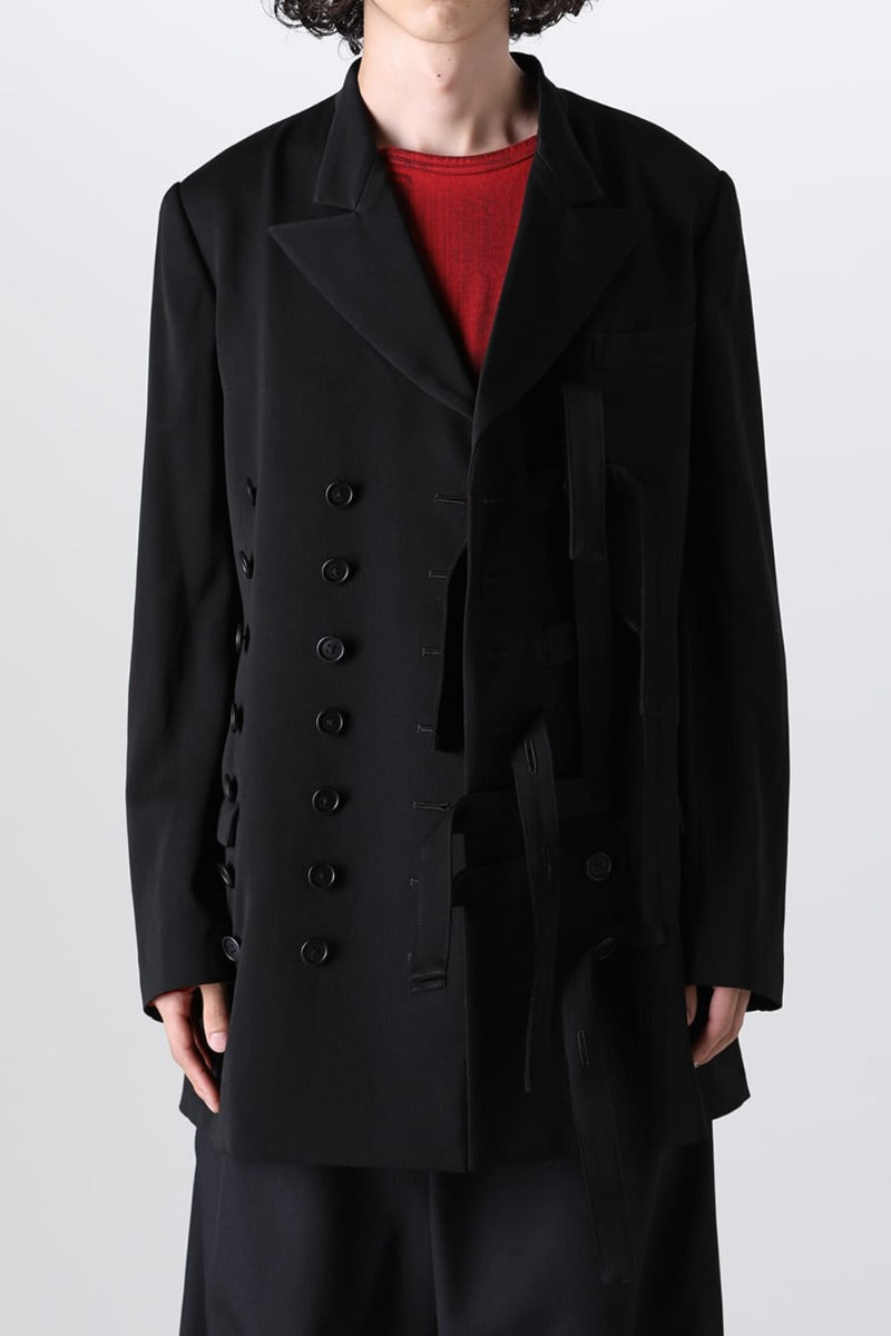 Stand Collar Belted Double Jacket