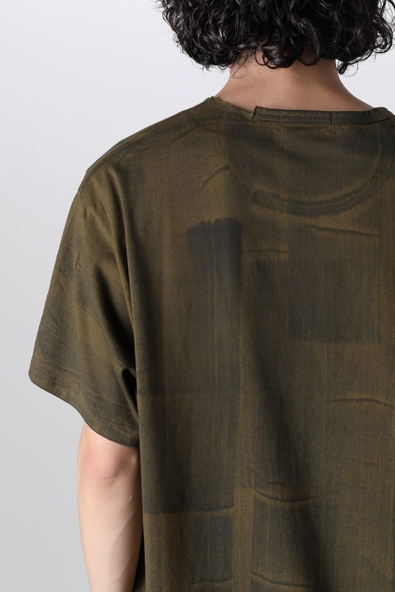 Slit Detail Short Sleeve T-Shirt Khaki