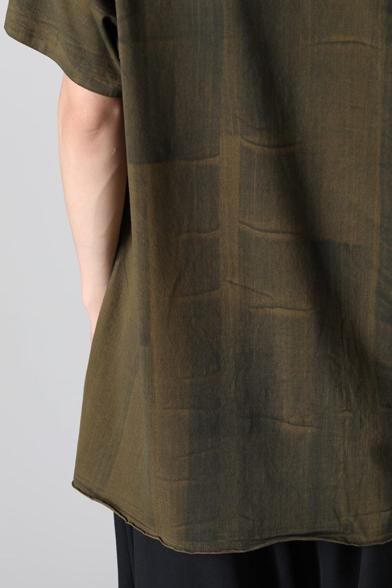 Slit Detail Short Sleeve T-Shirt Khaki