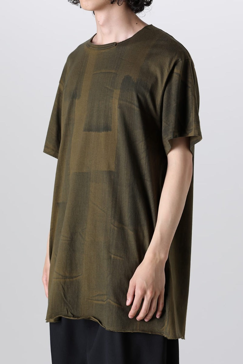 Slit Detail Short Sleeve T-Shirt Khaki